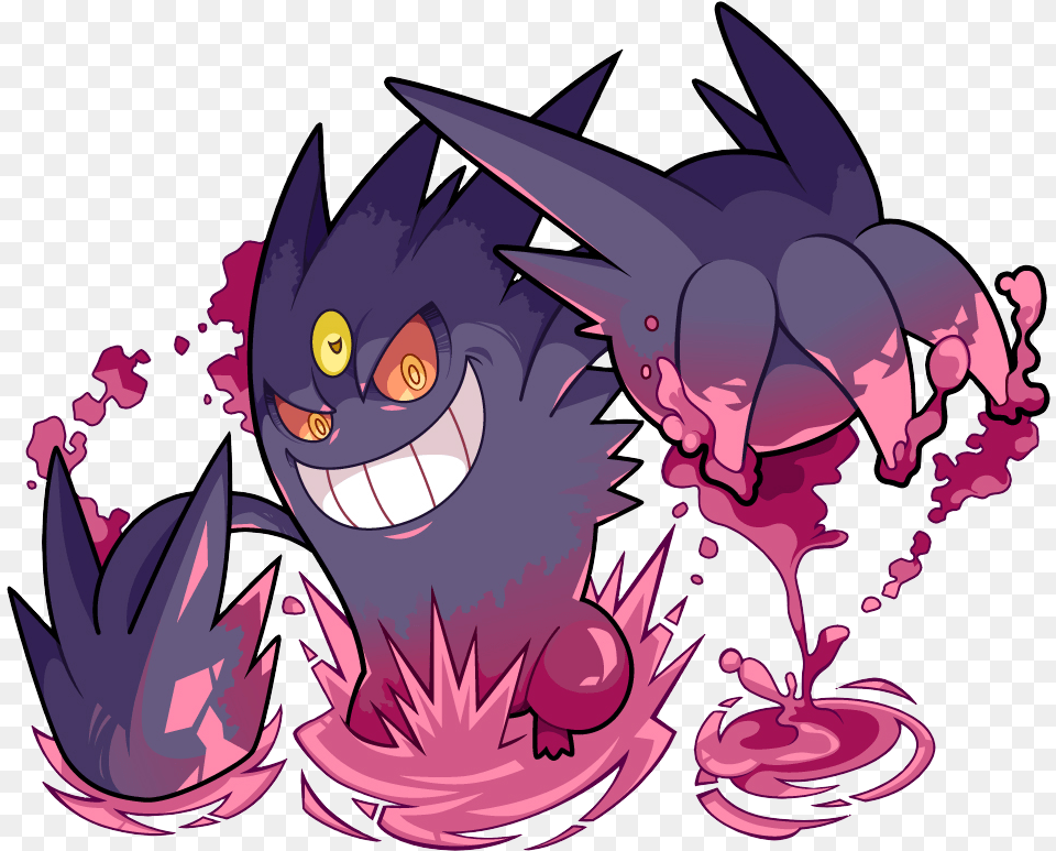 Gengar Pokemon Mega Evolution Pokemon Gengar Mega Evolution, Purple, Book, Comics, Publication Free Transparent Png