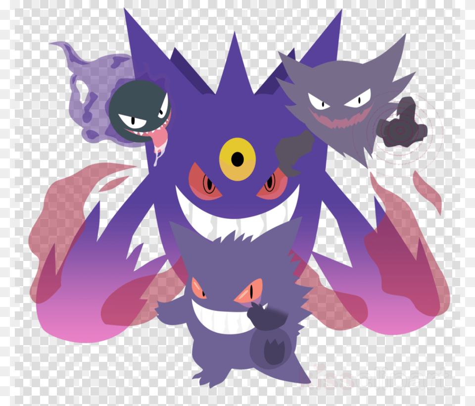 Gengar Pokemon Vector Art Clipart Pokmon X And Y Gengar Star, Purple, Person, Baby, Head Free Png