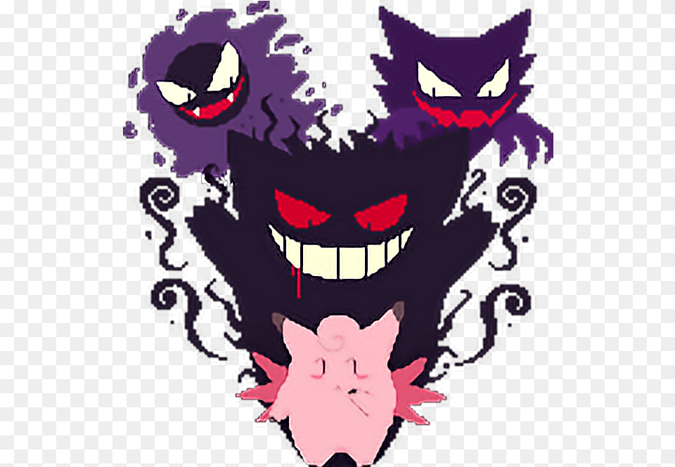 Gengar Pokmon Pixel Kawaii Gengar Haunter Gastly Pokemon Pixel Art, Baby, Person, Animal, Cat Free Png