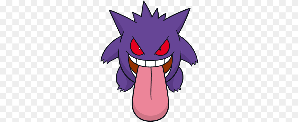 Gengar Transparent Gengar With Tongue Out, Purple, Animal, Fish, Sea Life Png