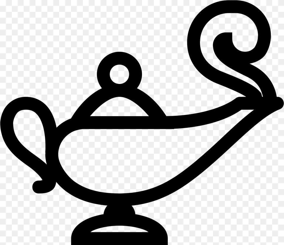 Genie Aladdin Computer Icons Oil Lamp Genie Lamp Icon, Gray Free Png Download