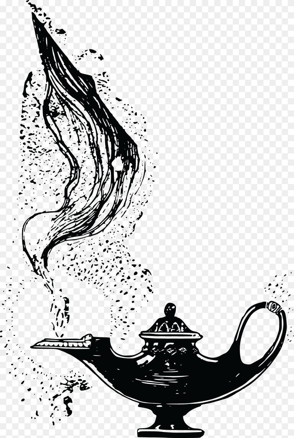 Genie Aladdin Princess Jasmine Oil Lamp Clip Art, Pottery, Smoke Png