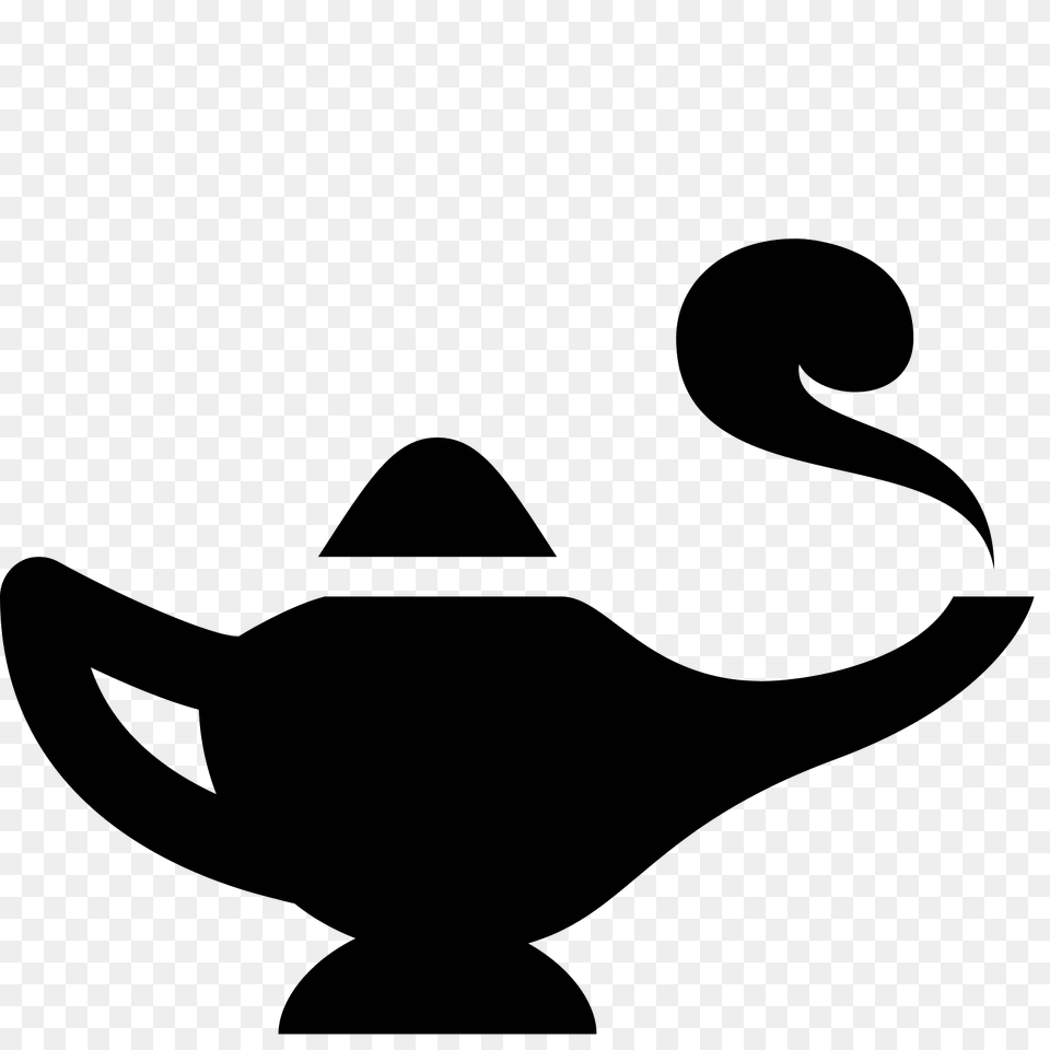 Genie Lamp Icon, Gray Free Png Download