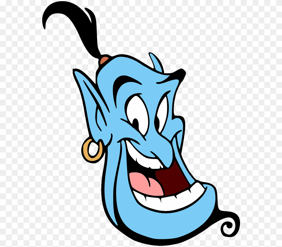 Genie S Smiling Face Genie Aladdin Coloring Page, Cartoon, Animal, Kangaroo, Mammal Png Image