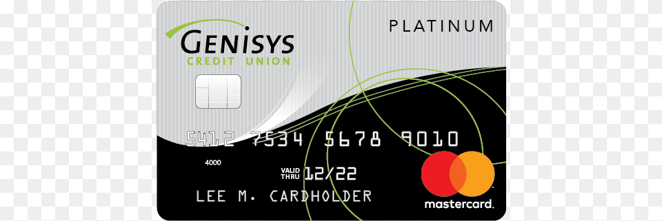 Genisys Credit Union Platinum Mastercard Shown Genisys Credit Union Card, Text, Credit Card Free Png
