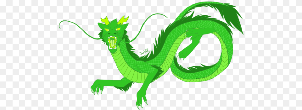 Genji Dragon Illustration, Green, Animal, Dinosaur, Reptile Png Image