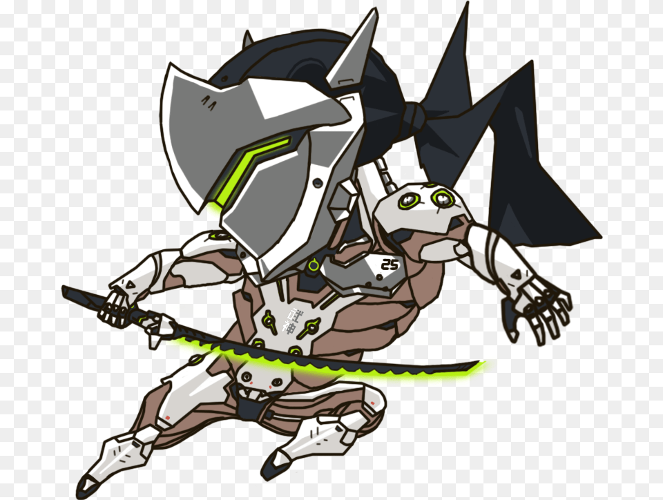 Genji Overwatch Overwatch Chibi Genji, Baby, Person, Book, Comics Png