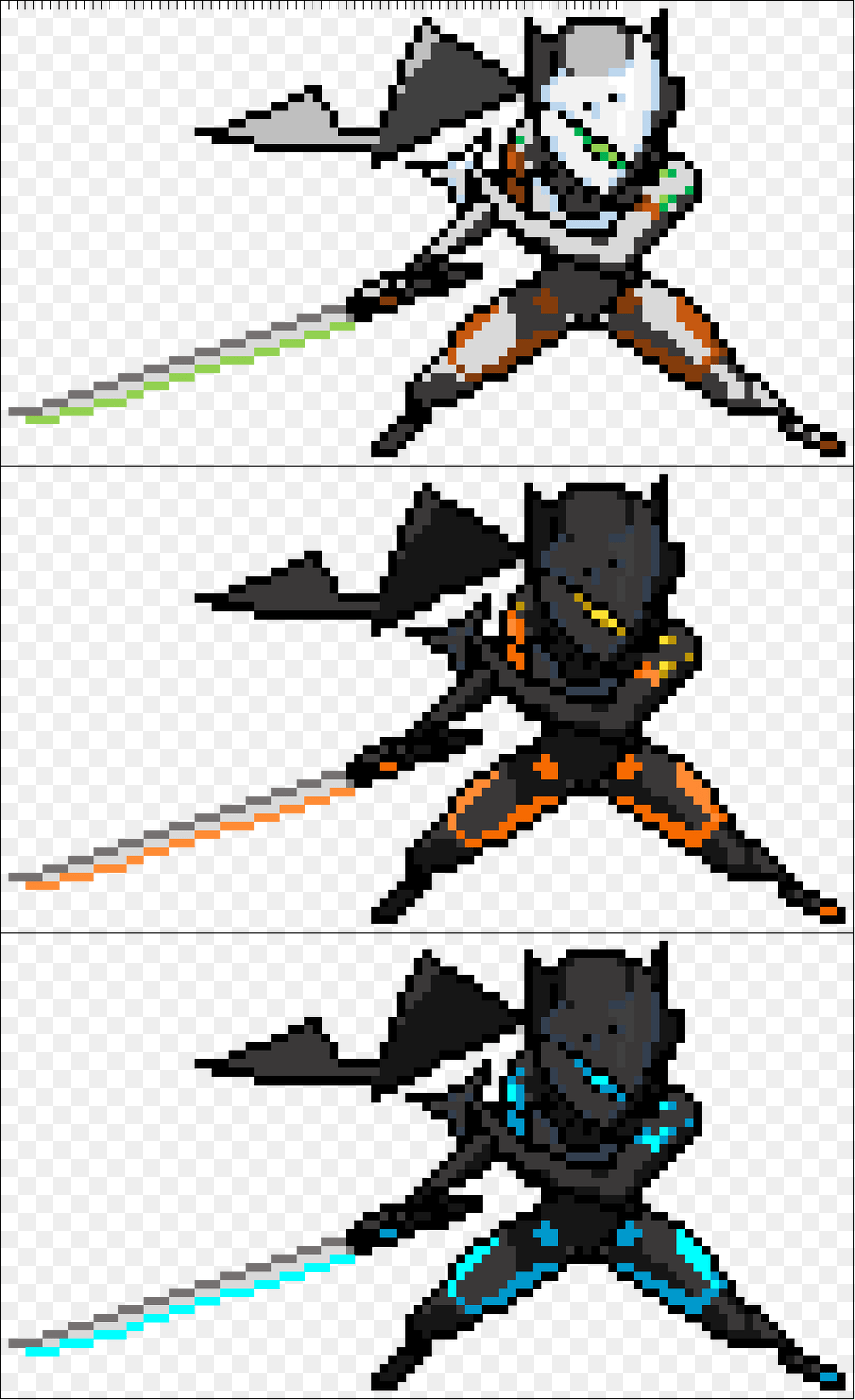 Genji Overwatch Pixel Art, People, Person Png