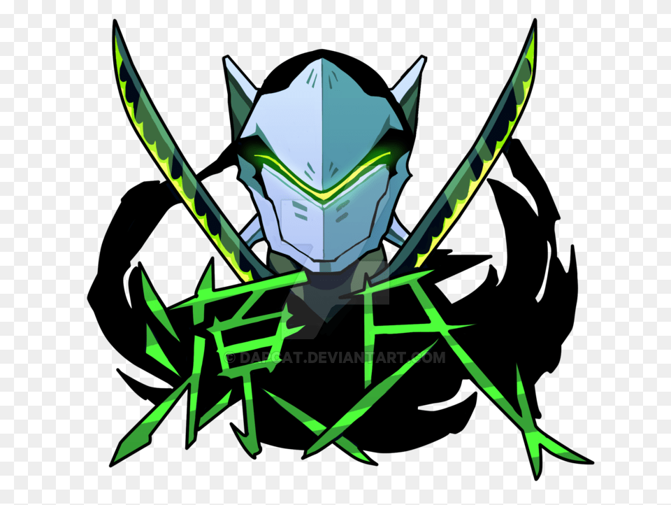 Genji Overwatch Sticker Design, Art, Animal, Fish, Sea Life Free Png Download