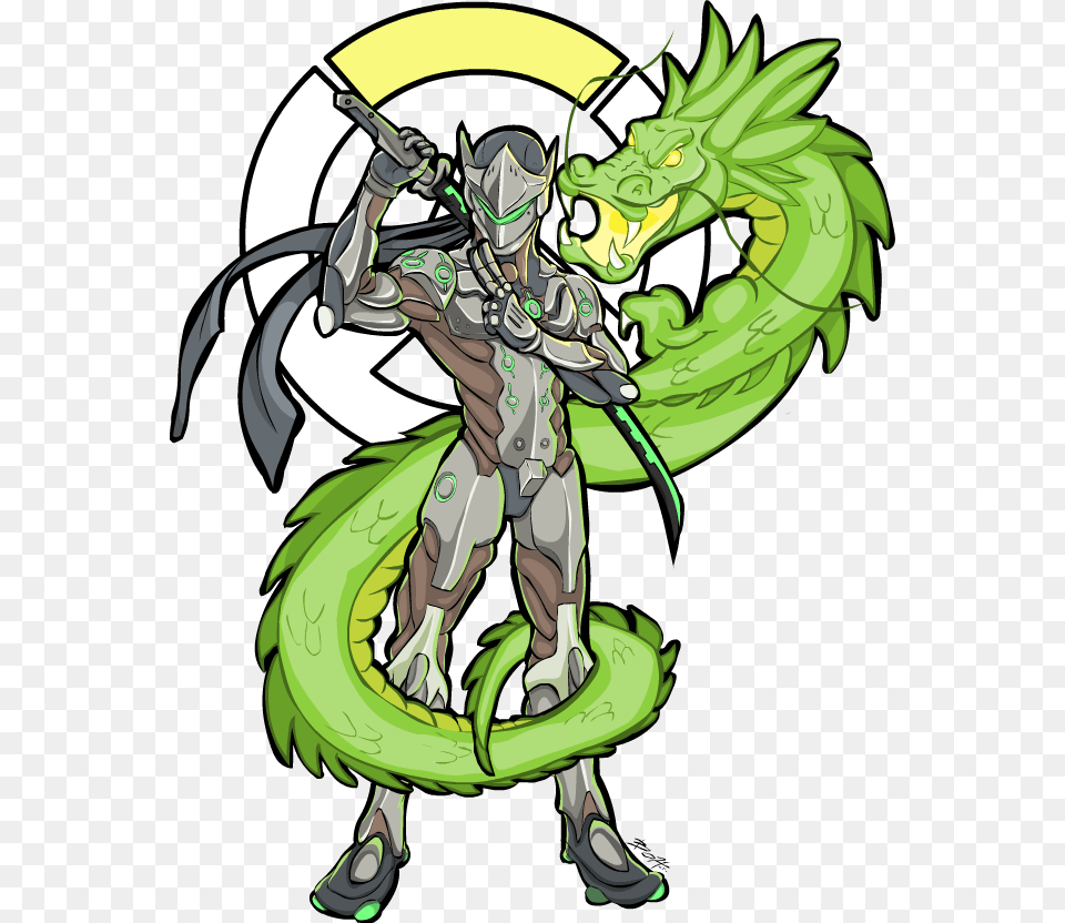 Genji San By Tokeshiro All These Dragon Based Attacks Drawing Genji Overwatch, Adult, Female, Person, Woman Png