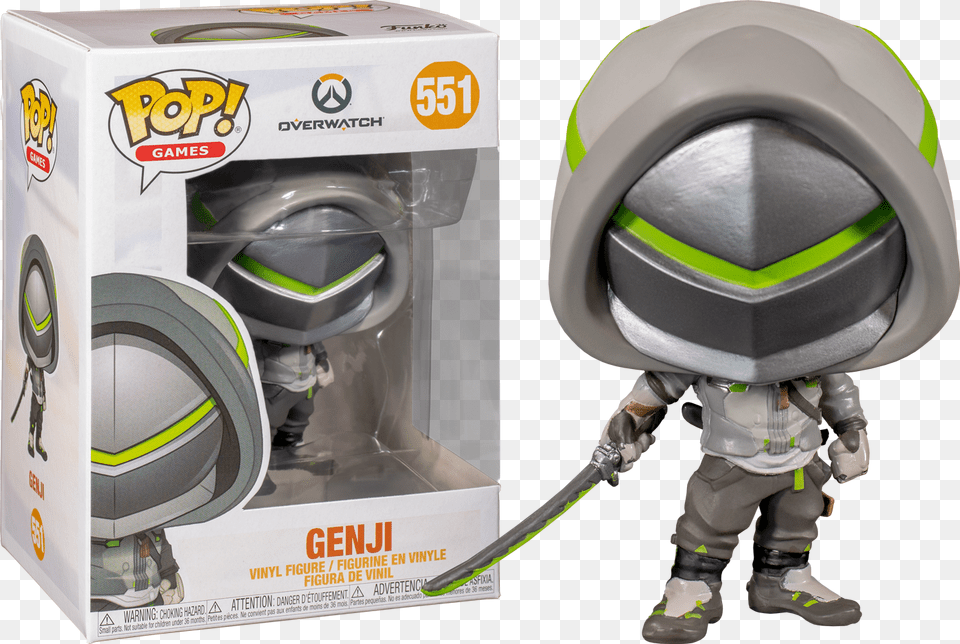 Genji With Sword Pop Vinyl Figure Action Figure, Helmet, Clothing, Hardhat, Robot Free Png Download