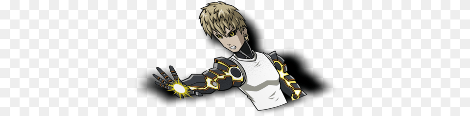 Genos Half Sticker Fictional Character, Book, Comics, Publication, Body Part Free Png Download