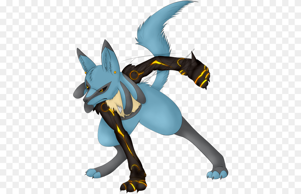 Genos The Cyborg Lucario Lucario Cyborg, Adult, Female, Person, Woman Free Transparent Png