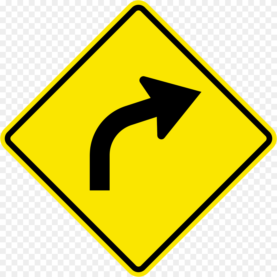 Gentle Curve Ahead Sign In Jamaica Clipart, Road Sign, Symbol Free Png Download