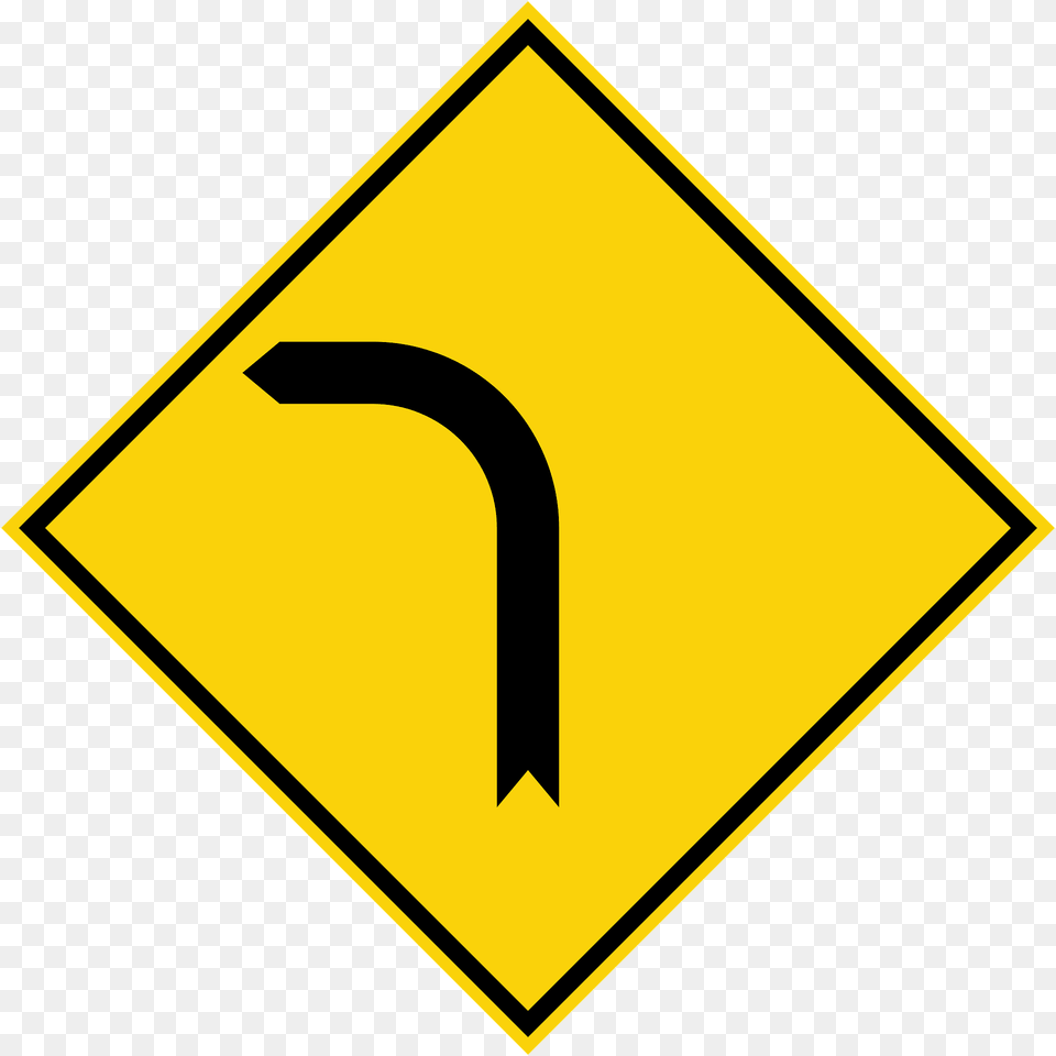 Gentle Curve Ahead Sign In Malaysia Clipart, Symbol, Road Sign Png