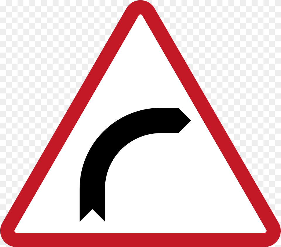 Gentle Curve Ahead Sign In Philippines Clipart, Symbol, Road Sign Free Png Download