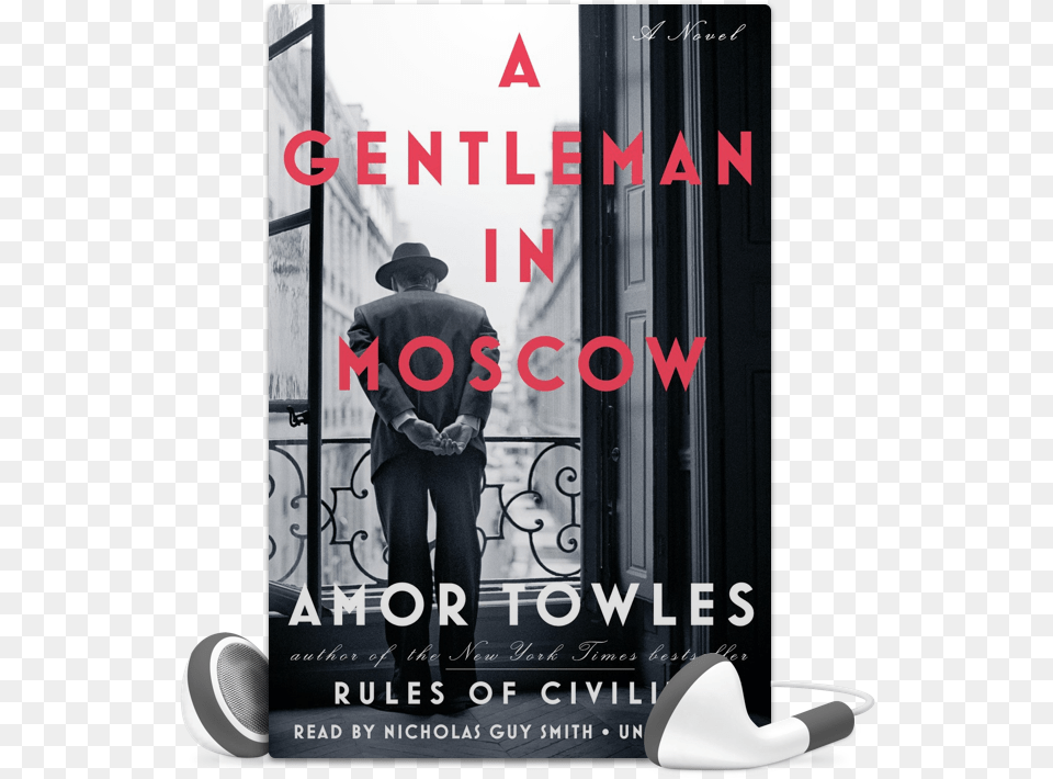 Gentleman In Moscow Book Cover, Publication, Advertisement, Poster, Person Free Png
