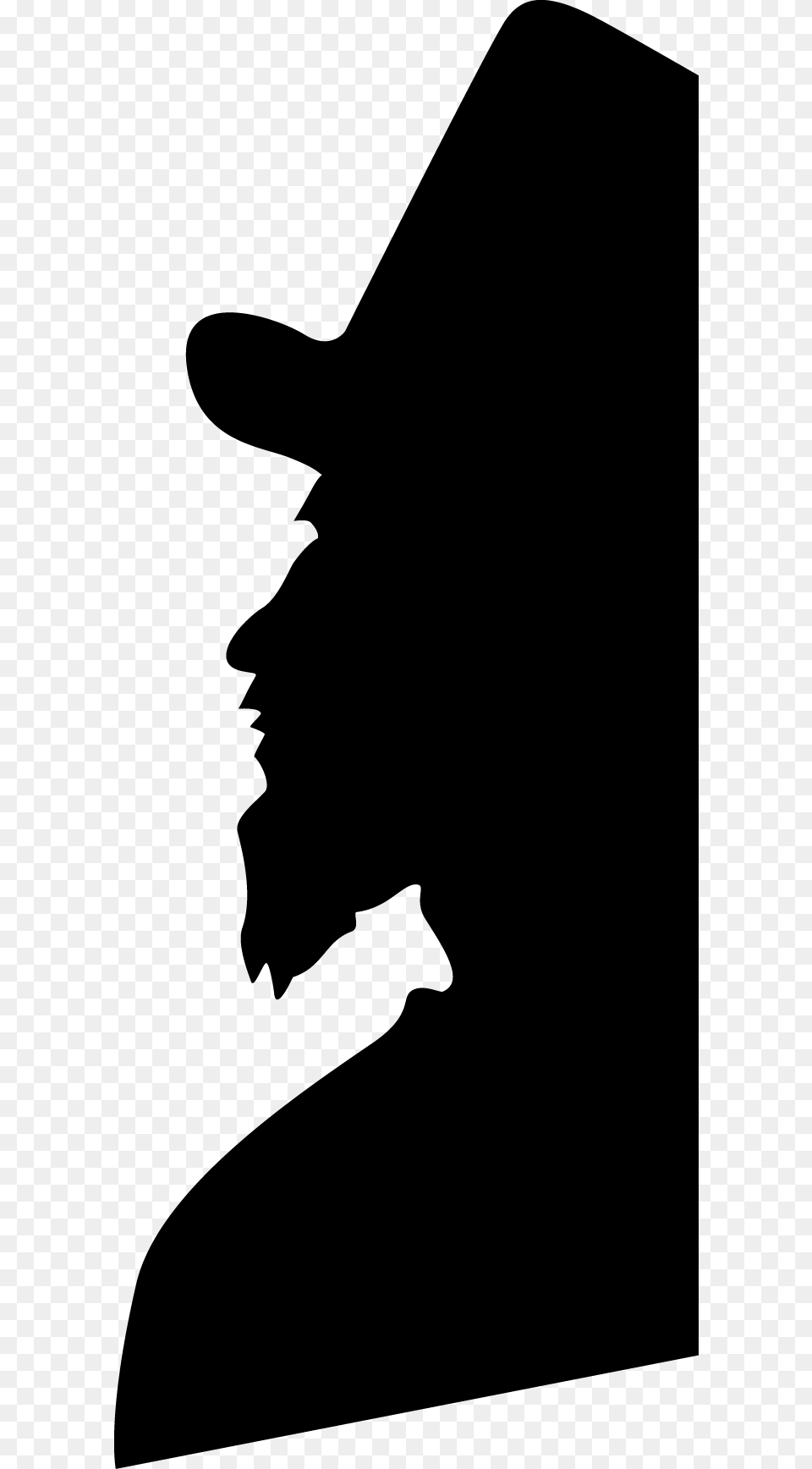 Gentleman Vector Head Outline Man Silhouette Top Hat, Stencil, Adult, Female, Person Png