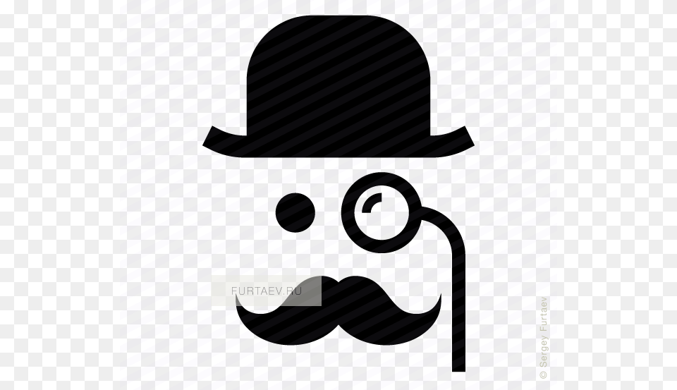 Gentleman With Monocle Vector Icon, Clothing, Hat, Sun Hat, Stencil Free Transparent Png