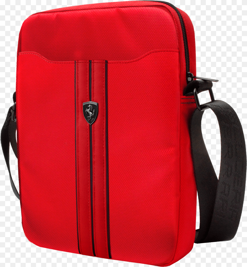 Genuine Ferrari Urban Tablet Bag Red With Black Piping, Accessories, Handbag, Backpack Png