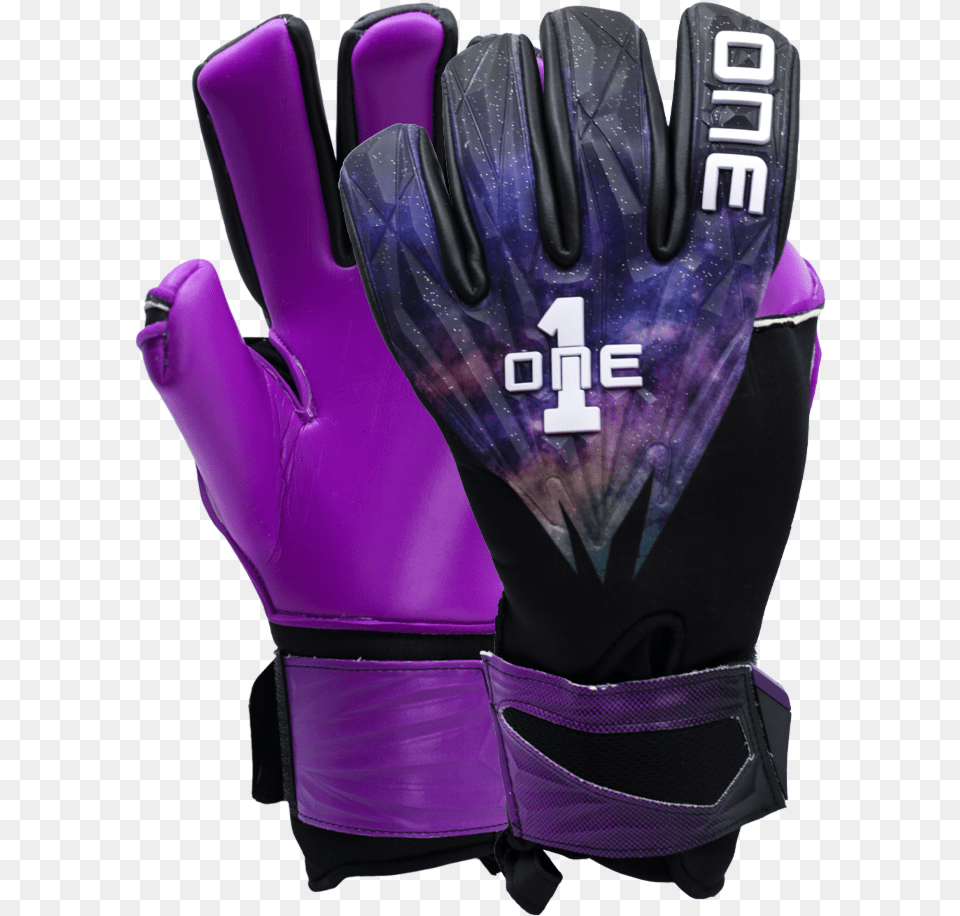 Geo Glv The One Glove Nebula Goalkeeper Glove Glove Purple And Black Goalkeeper Gloves, Baseball, Baseball Glove, Clothing, Sport Free Png Download