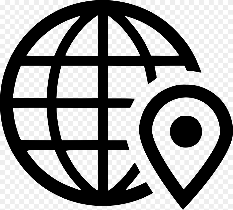 Geo World Earth Globe Pin Marker Comments Black Internet Logo, Stencil Png