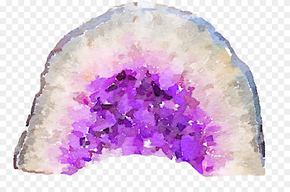 Geode Watercolor, Accessories, Mineral, Jewelry, Gemstone Free Transparent Png