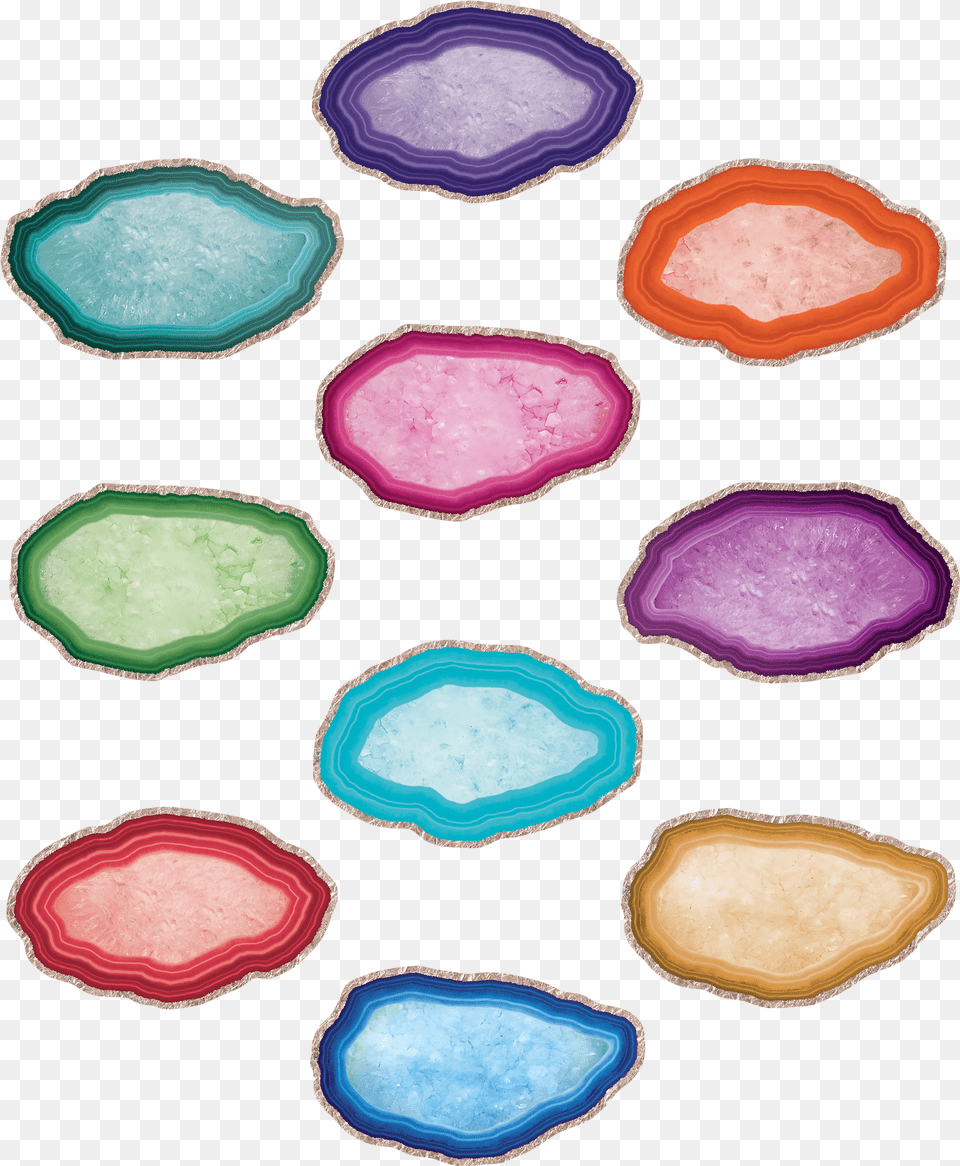 Geodes Accents Decorative, Plate, Food, Sweets Png Image