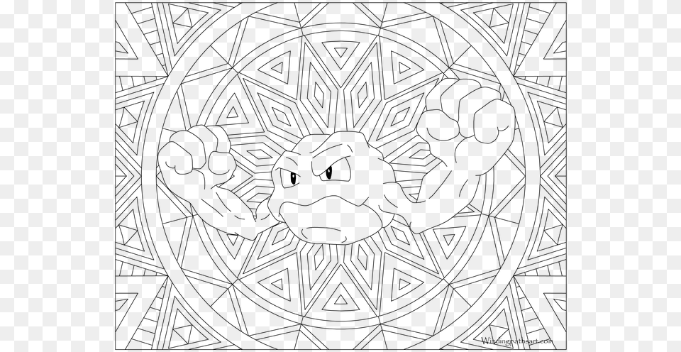 Geodude Pokemon Pikachu Coloring Pages Adult, Gray Free Png