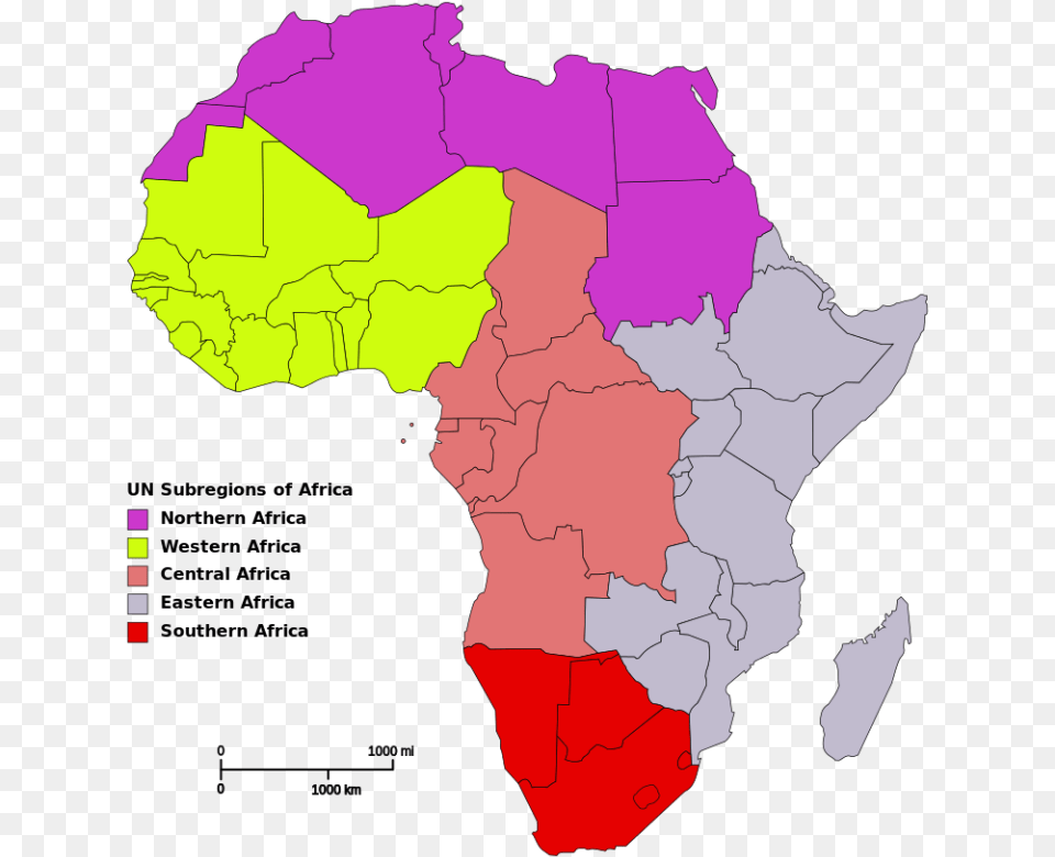 Geographers Divide The African Continent Into Several Regions Of Africa, Chart, Map, Plot, Atlas Png