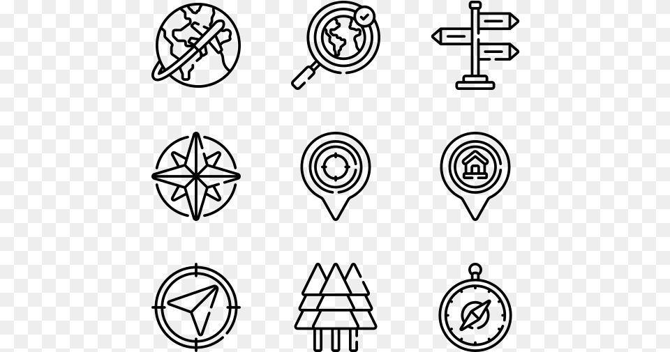 Geography Jewelry Icons, Gray Free Png
