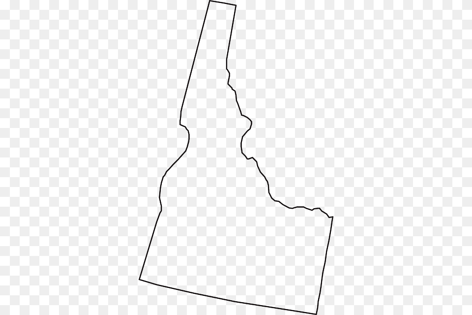 Geography Outline Map States State United Idaho Idaho State Outline, Silhouette, Chart, Plot Free Png Download