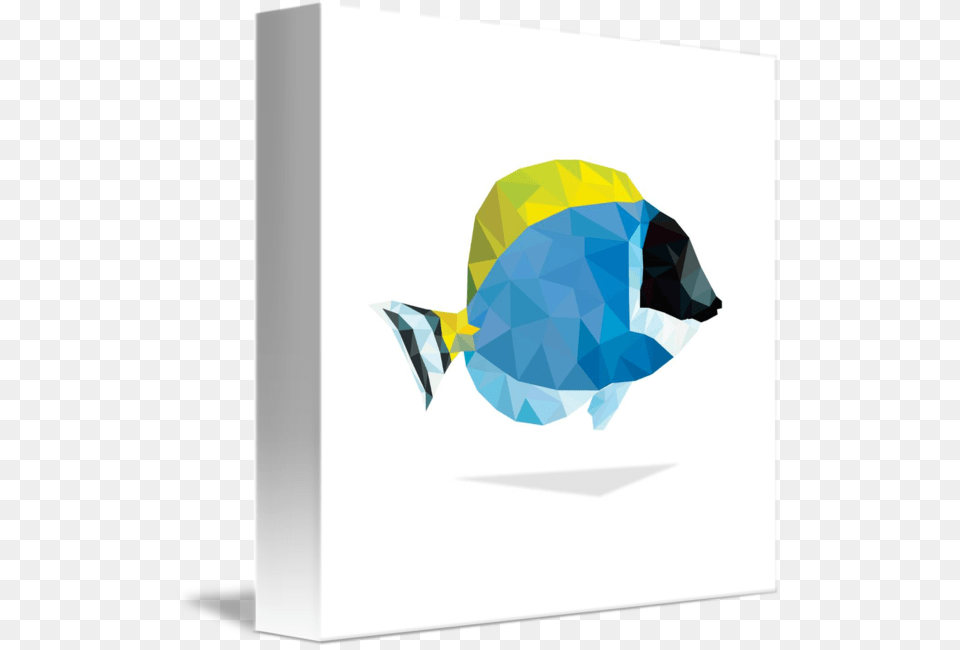 Geometric Abstract Powder Blue Tang Fish By Joseph Fish Geometric Art, Animal, Sea Life Free Png