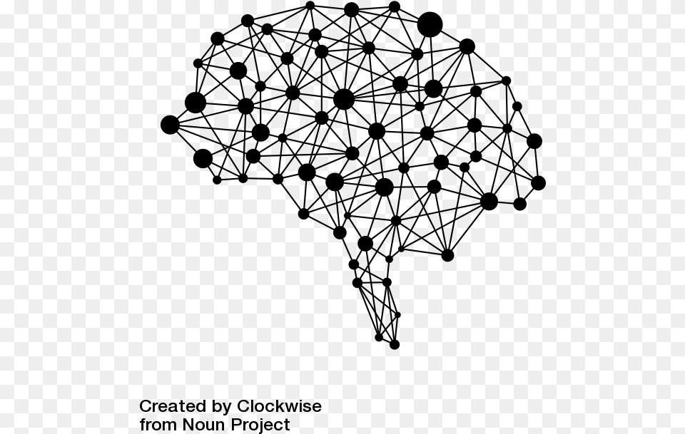 Geometric Brain Icon, Gray Png Image