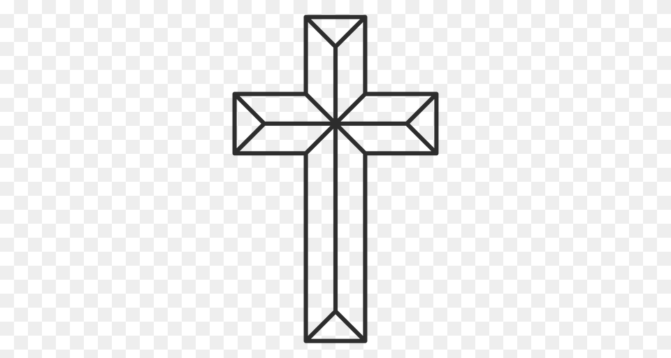 Geometric Christian Cross Icon, Symbol Png