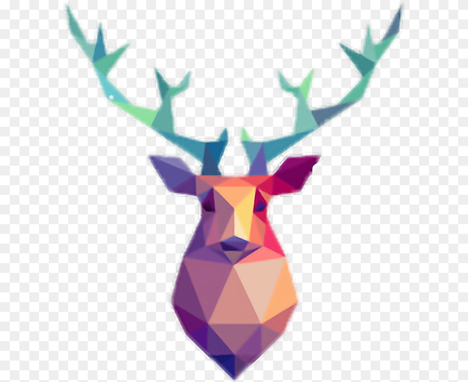 Geometric Deer Christmas Geometric Deer Animal, Mammal, Wildlife, Antler Free Transparent Png