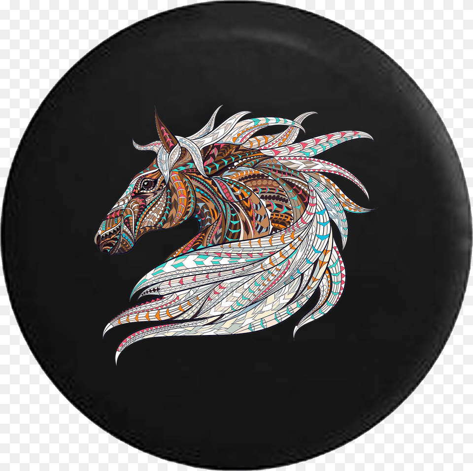 Geometric Design Horse Mane Rv Camper Spare Tire Cover 35 Bohemian Shirt Design Free Png