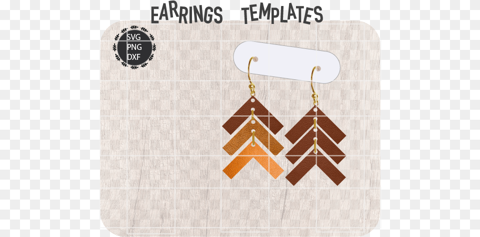 Geometric Earrings Svg Leather Faux Wood Laser, Accessories, Earring, Jewelry Png