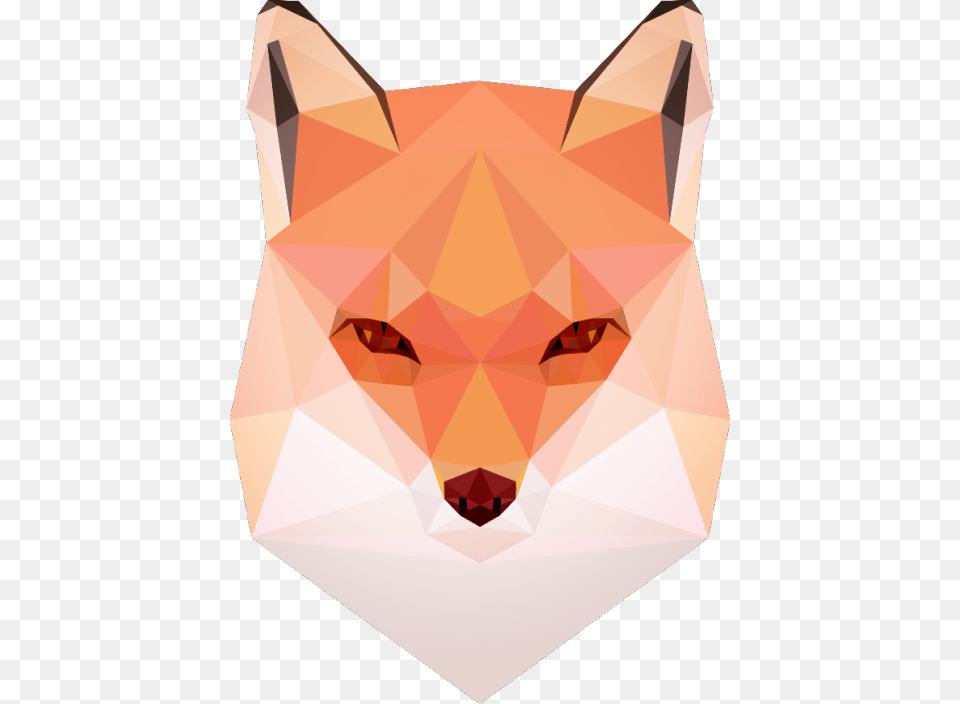 Geometric Fox Art Low Poly Fox Face, Person, Animal, Mammal, Wildlife Free Png Download