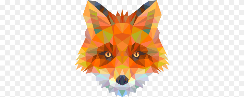 Geometric Fox Head Decal Geometric Abstract Animal Art, Person, Canine, Mammal, Red Fox Free Png Download