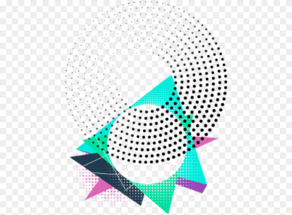 Geometric Geometry Color Splash Circle Dots, Art, Graphics, Pattern Free Png