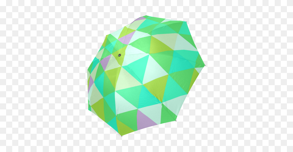 Geometric Green Triangle Pattern Foldable Umbrella Id, Canopy Png