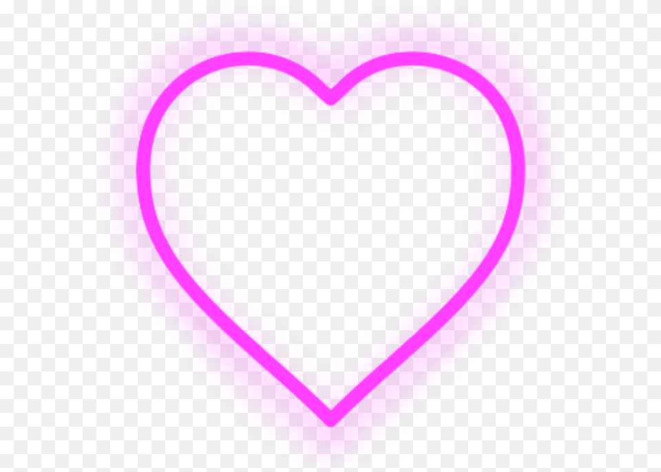 Geometric Heart Neon Border Frame Freetoedit Heart, Purple Png Image