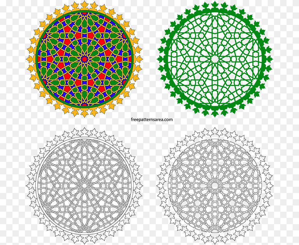 Geometric Islamic Art Decorative Vector Design Fat Man Running In Hamster Wheel, Pattern, Sphere, Accessories Free Png Download