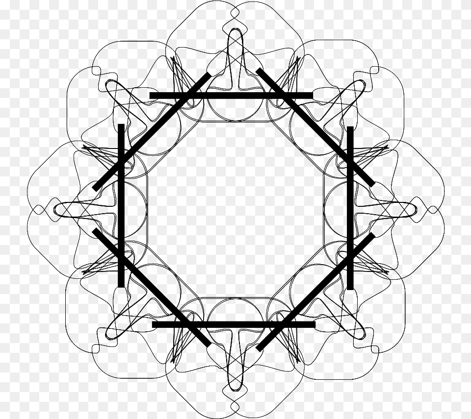 Geometric Motif 3 Outline Svg Clip Arts Rub El Hizb, Gray Png