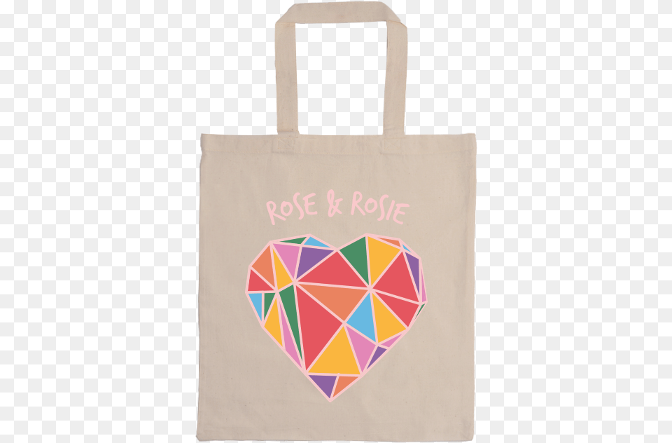 Geometric Rainbow Heart Tote Bag Tote Bag, Tote Bag, Accessories, Handbag Png Image