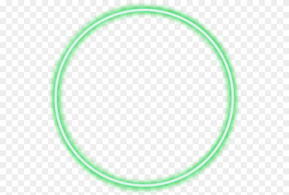 Geometric Round Neon Border Frame Freetoedit Circle, Light, Hoop, Green Free Png Download