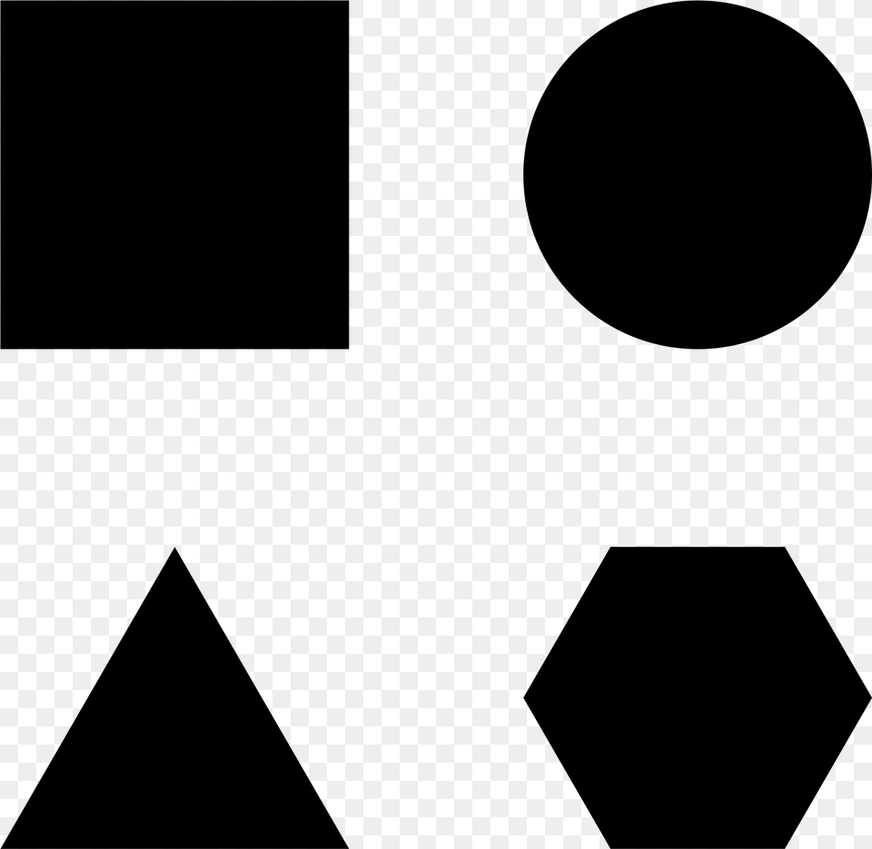 Geometric Shapes Black, Gray Free Png Download