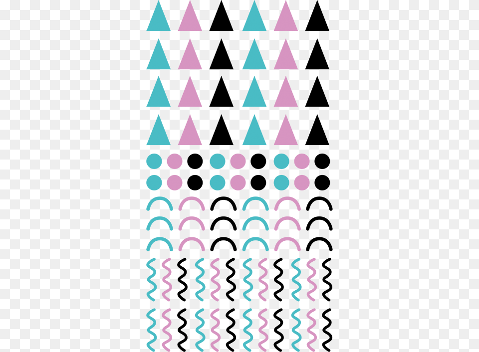 Geometric Shapes Wall Sticker, Pattern Png Image