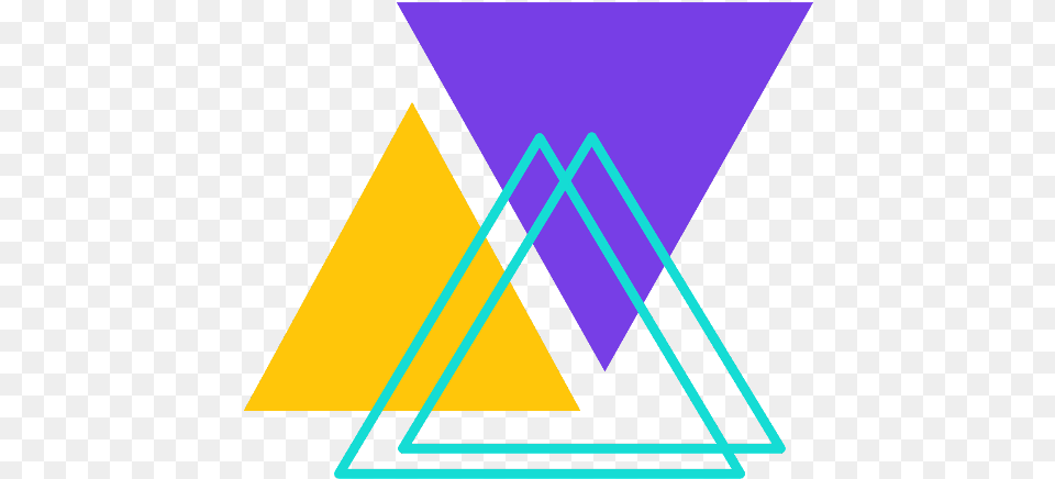 Geometric Tumblr Blue And Yellow Triangles, Triangle Free Png
